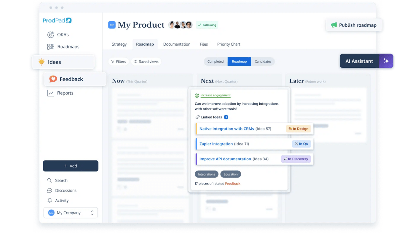 O Prodpad é uma das principais ferramentas de gerenciamento de portfólio de produtos