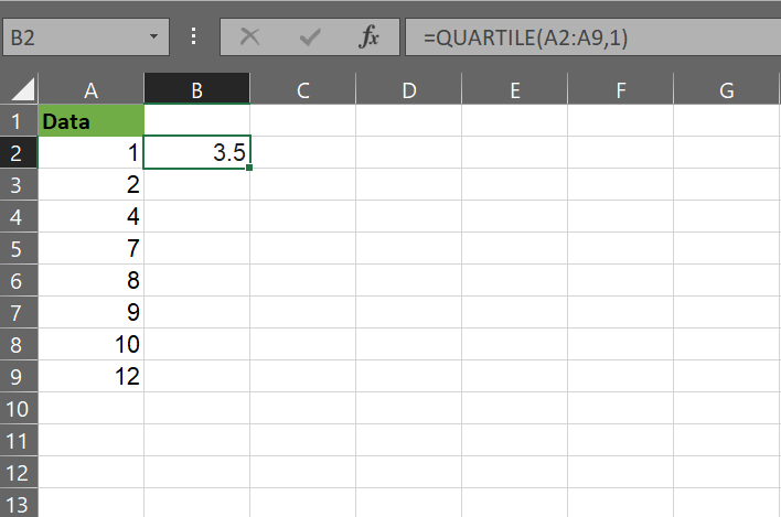 Excel formulas example: 