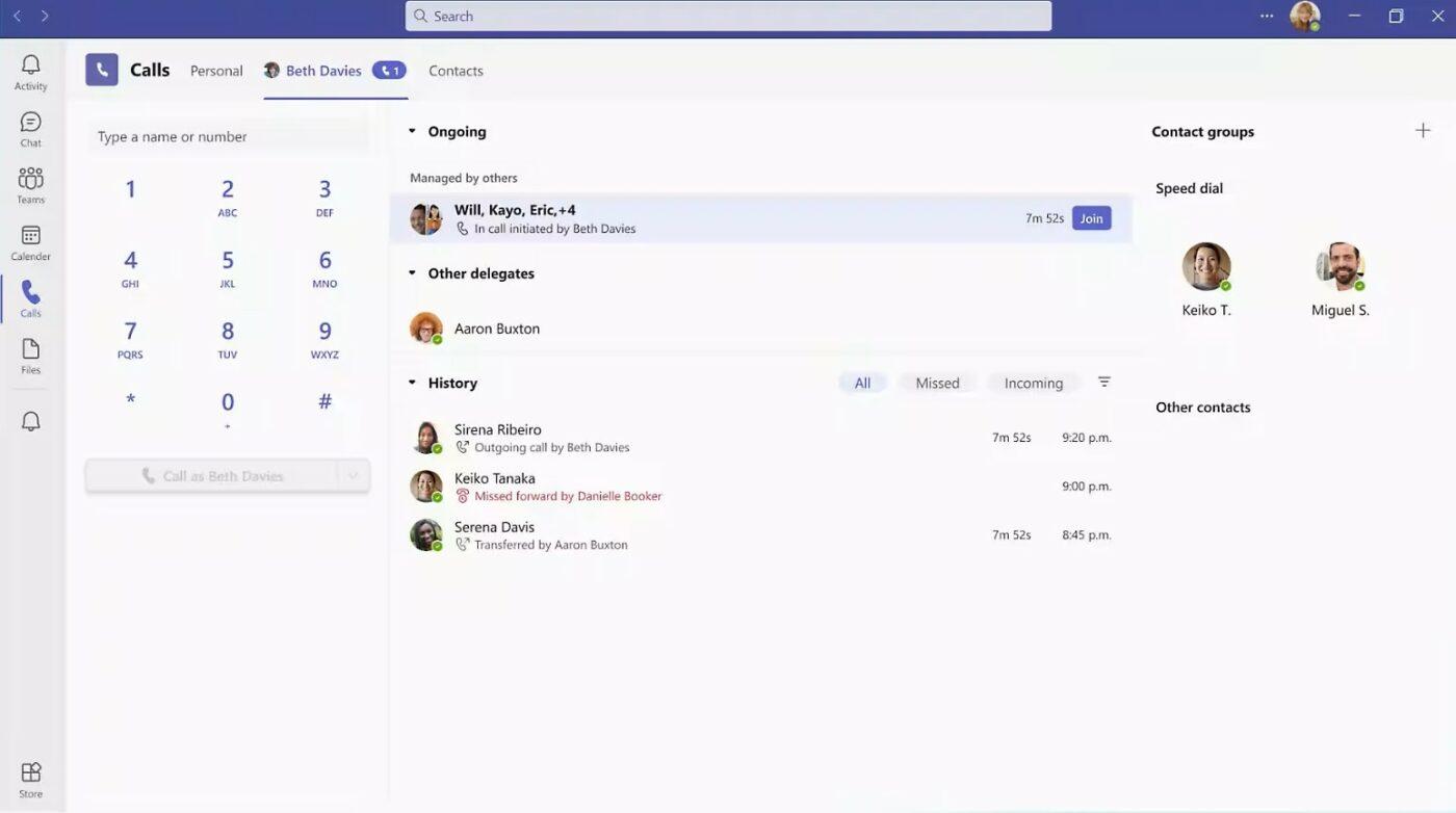 Teléfono de Microsoft Teams