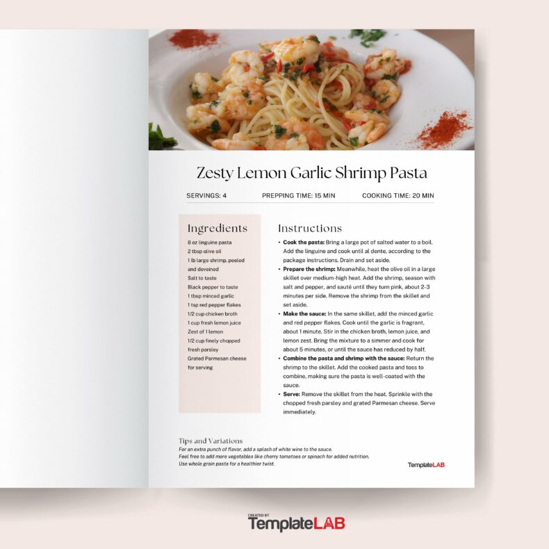 Rezeptbuch Vorlage