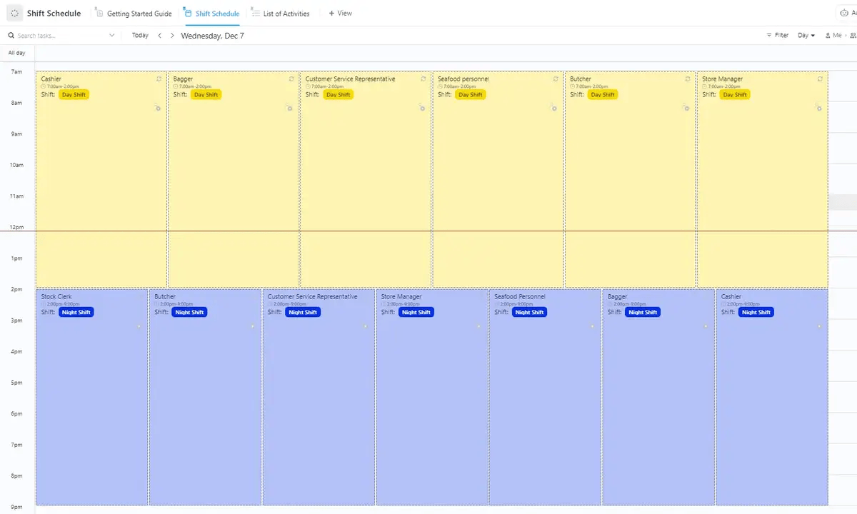 Shift Schedule