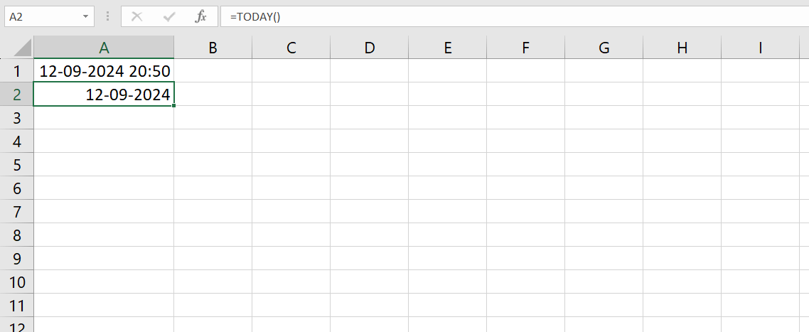 Excel formulas example: 