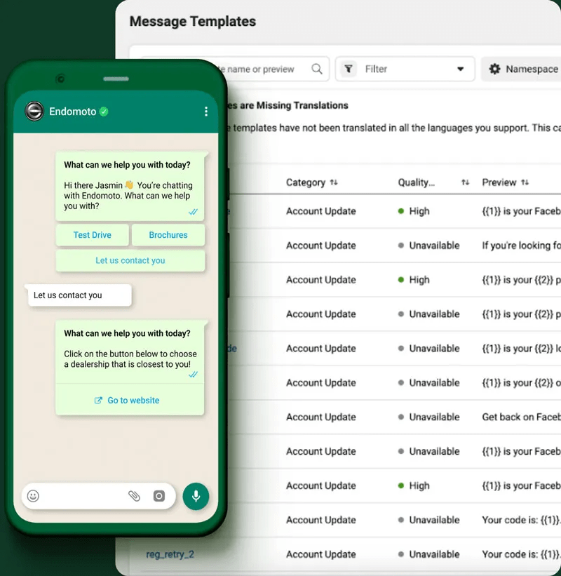 WhatsApp for business messaging 