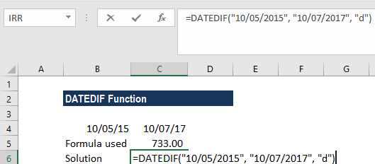 Excel formulas example: Corporate Finance Institute