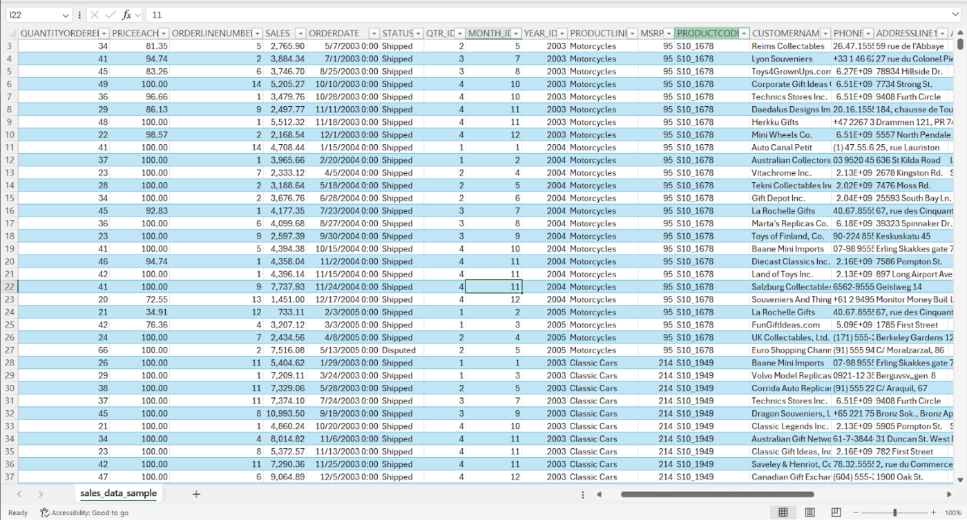 Excel Worksheet