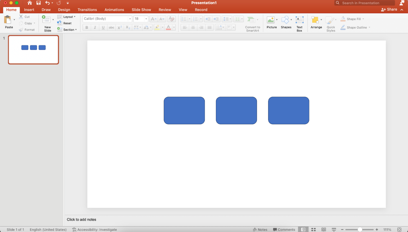 Hinzufügen aller Formen für die Erstellung von Powerpoint-Flussdiagrammen