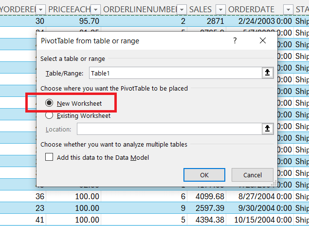 Pivottabelle