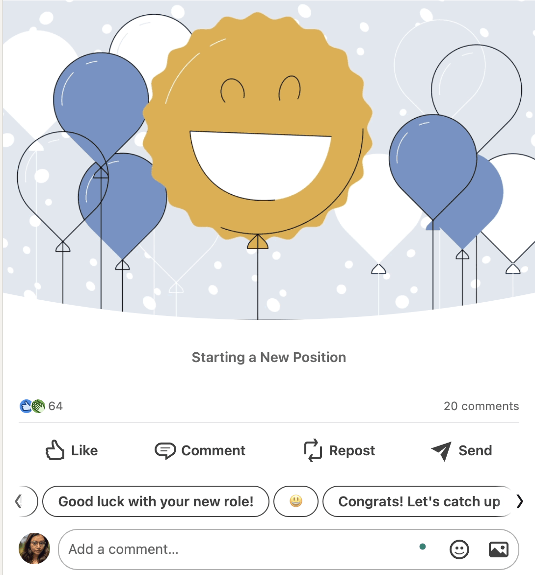 Atualização no LinkedIn