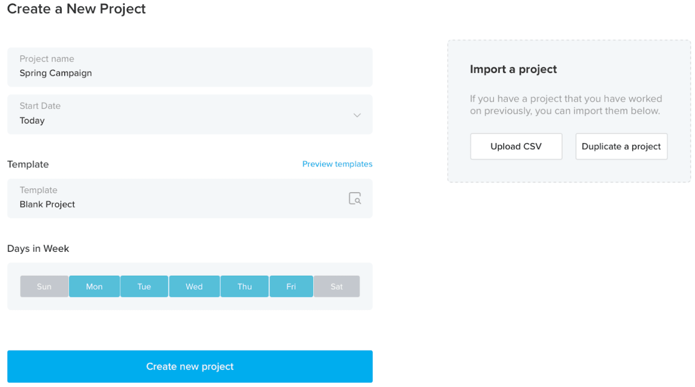 Neues Projekt in Trello