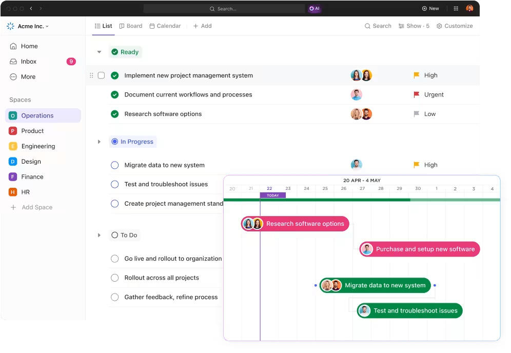 ClickUp Software Team Project Management 