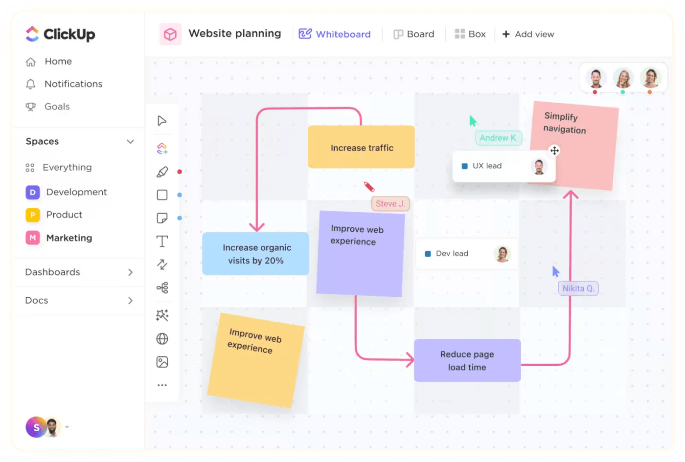 ClickUp Whiteboard