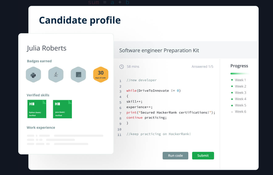 Narzędzie oceny rekrutacji HackerRank