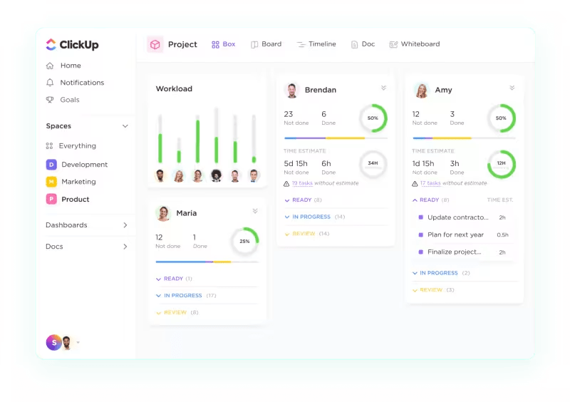 Agile project management di ClickUp