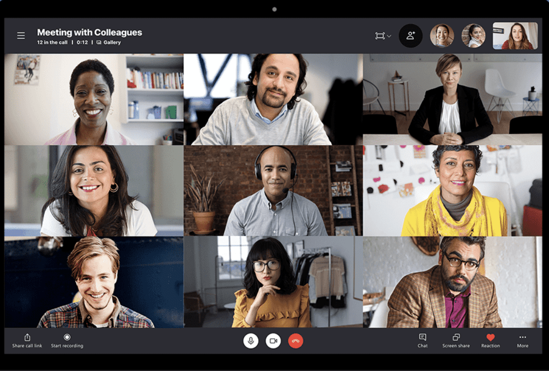 Skype virtual meeting platform