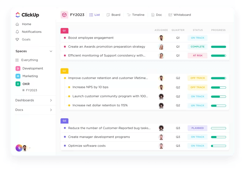 ClickUp Startup Project Management