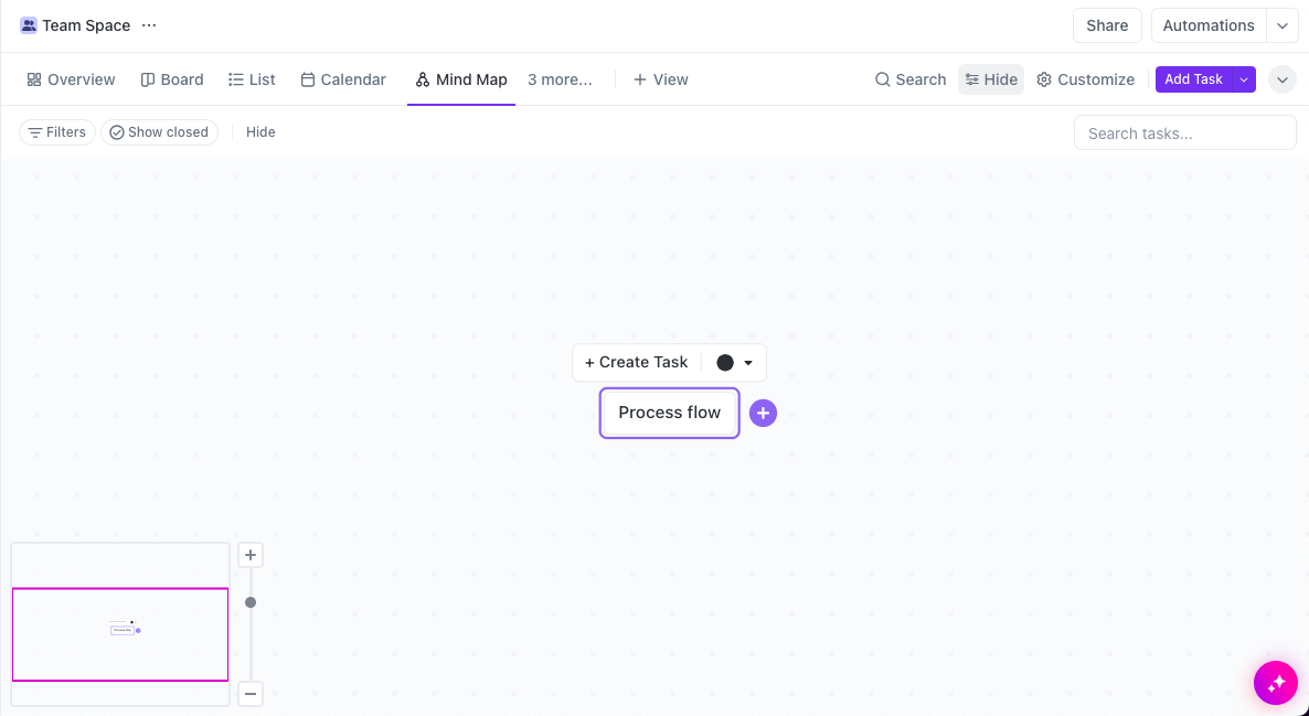 Aantekeningen in ClickUp mindmaps