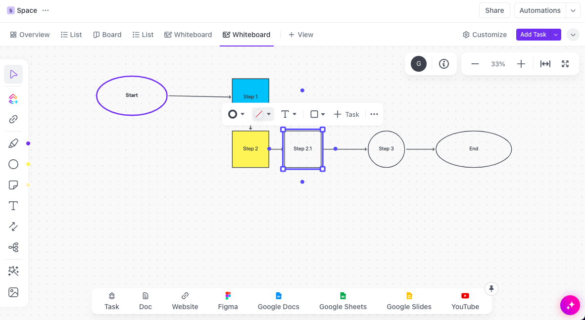 ClickUp Whiteboard