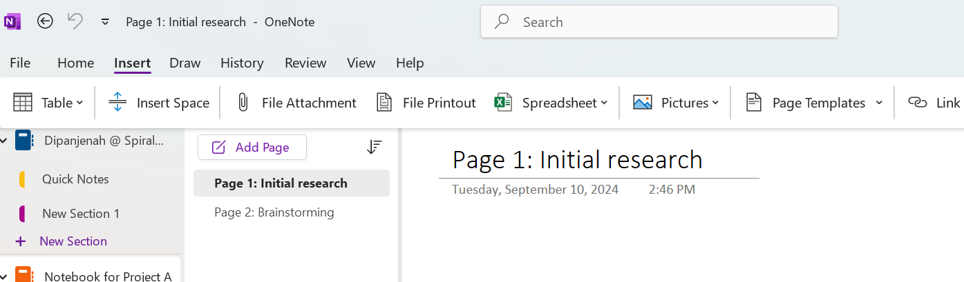 OneNote organiseren