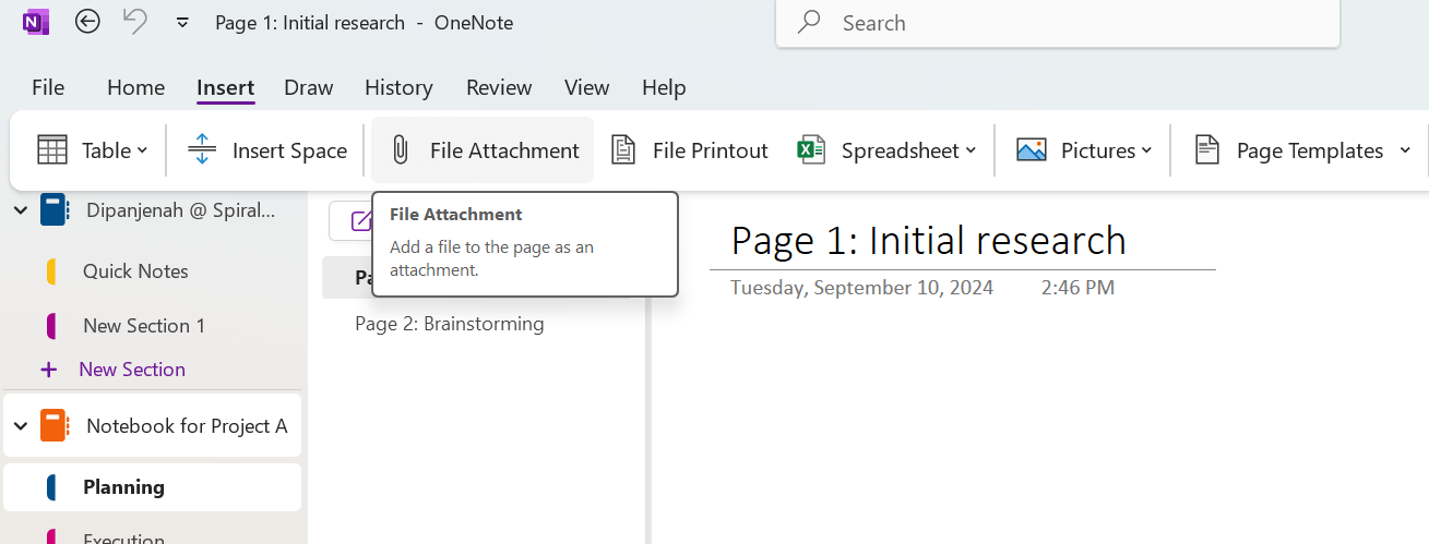 Hoe organiseer ik OneNote - Bijlage bestand?