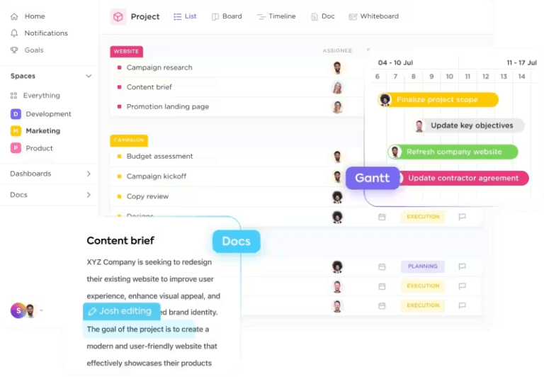 ClickUp Marketing Project Management Software