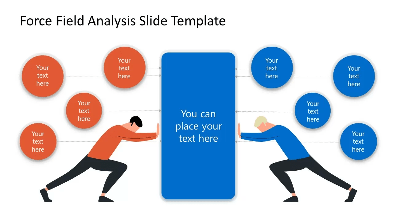 Modèle de diapositive pour l'analyse du champ de force