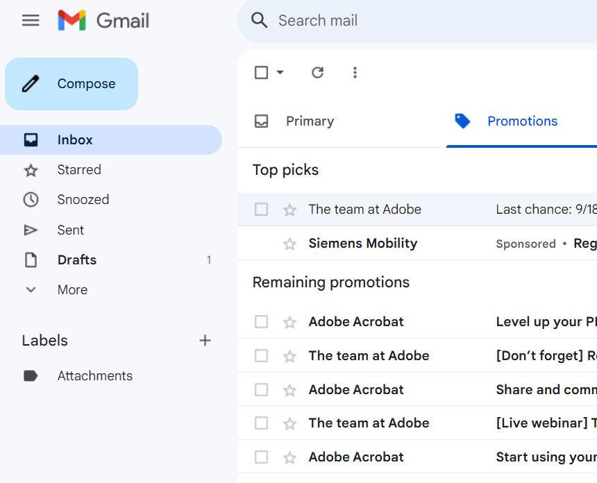 첨부 파일 필터링: Gmail 규칙 만들기