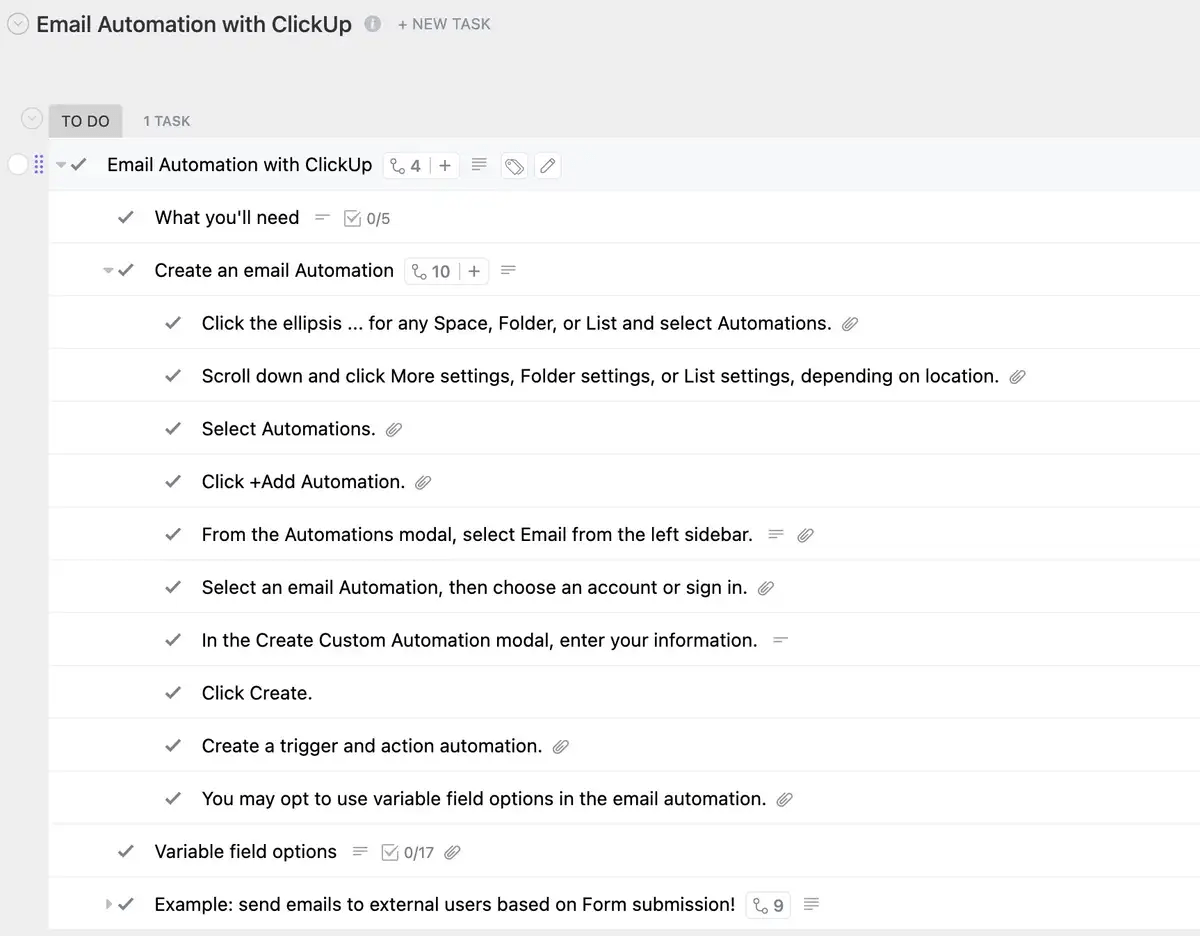 Transforme sem esforço e-mails importantes em tarefas acionáveis e mantenha o controle de seus projetos com o modelo de gerenciamento de e-mail do ClickUp