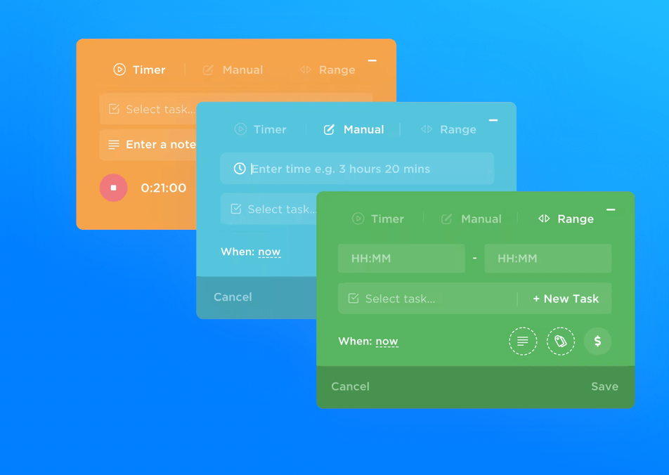 ClickUp時間追跡を使って、高収入スキルを学ぶ時間を設定しましょう。