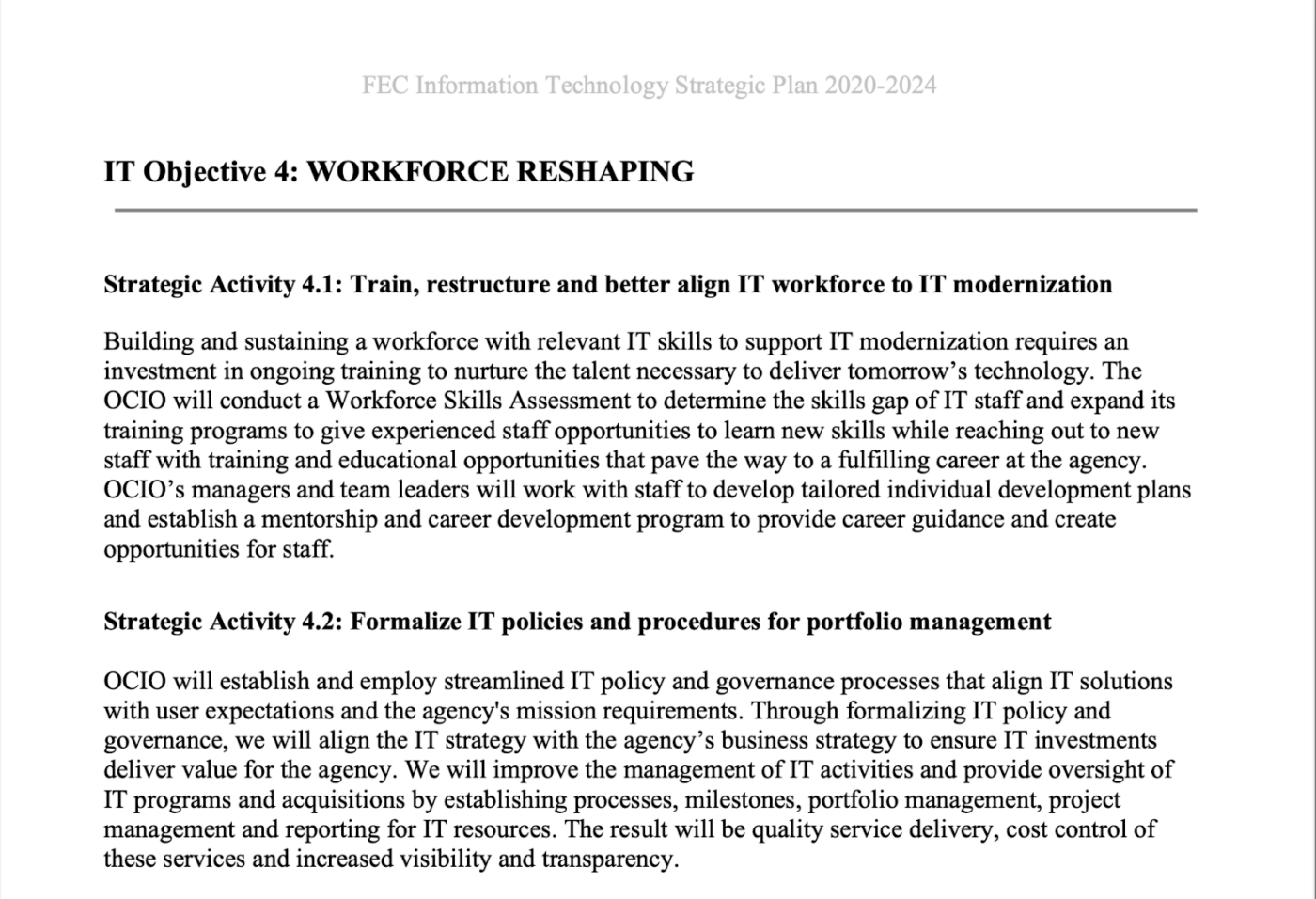 Piano strategico IT della Commissione elettorale federale