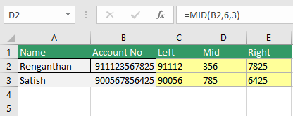 Excel 수식 예시: 헨리 하빈