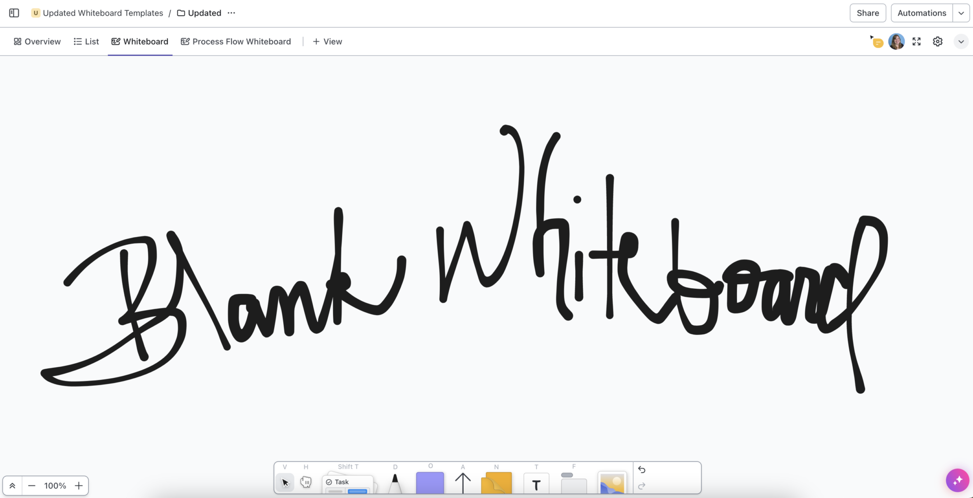 New Whiteboard Template ClickUp