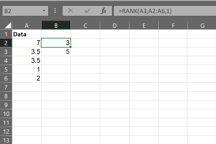 Excel formulas example: 