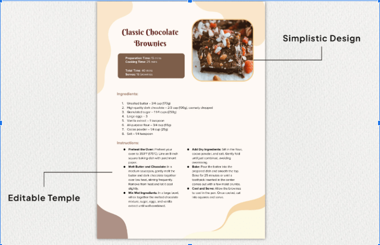 Printable Recipe Template by Template.Net