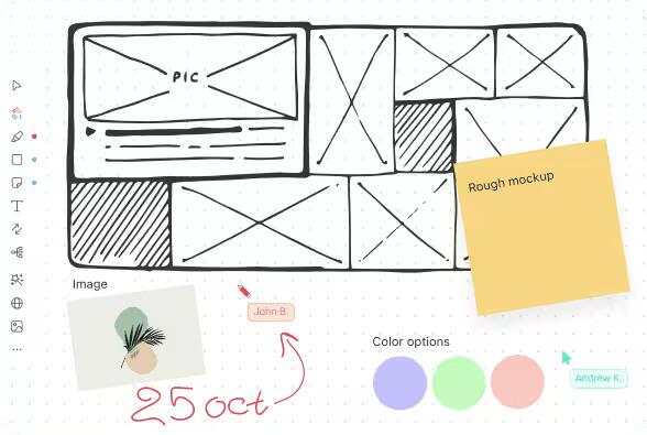 ClickUp’s Whiteboards helps you with visual collaboration for online communication games