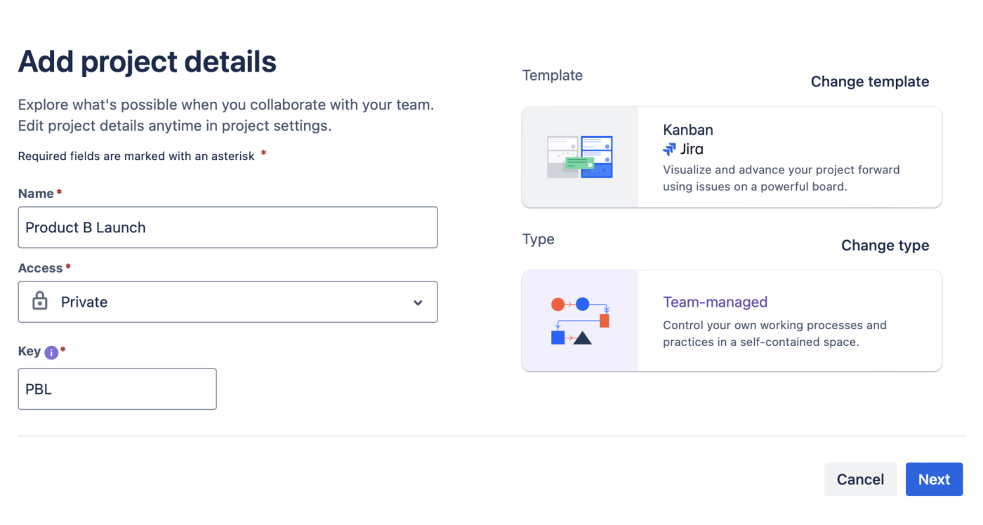 Menambahkan detail proyek di JIRA