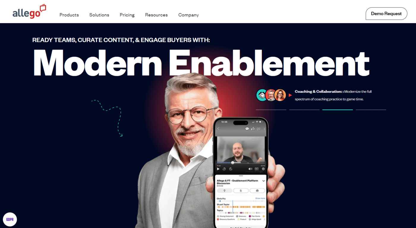 Allego for content management