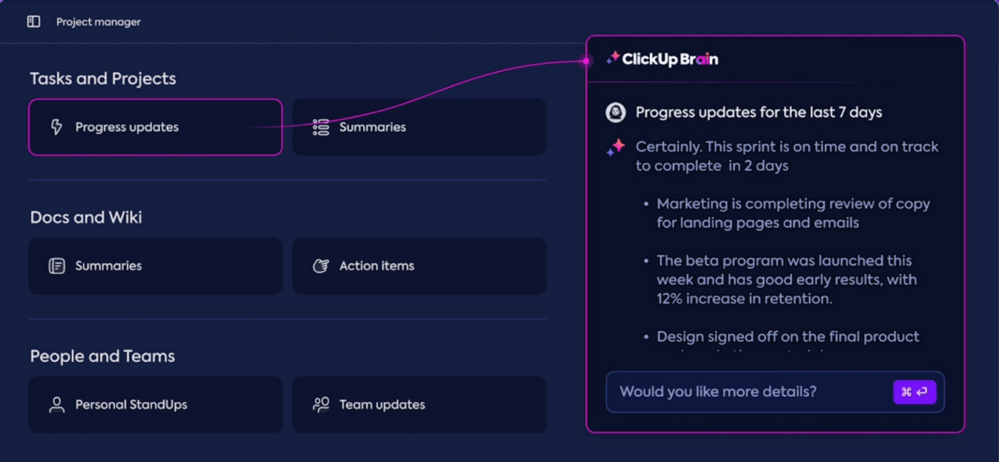 ClickUp Brain