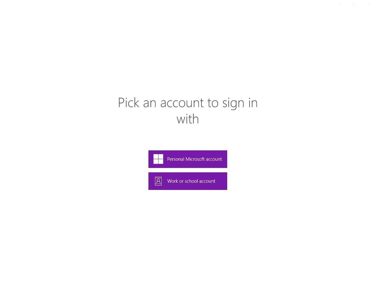 OneNote for Windows Sign In Page