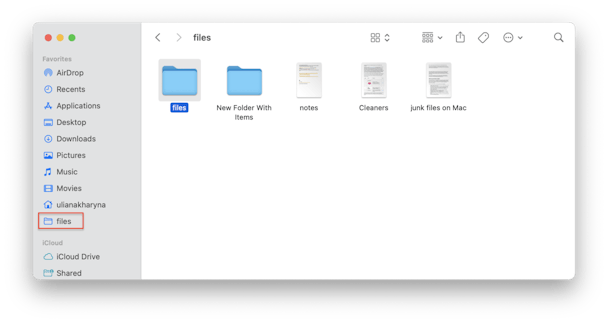 Favorite your folders in Mac