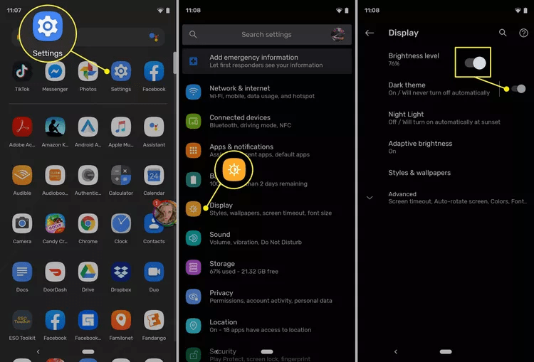 For Android devices
benefits of dark mode