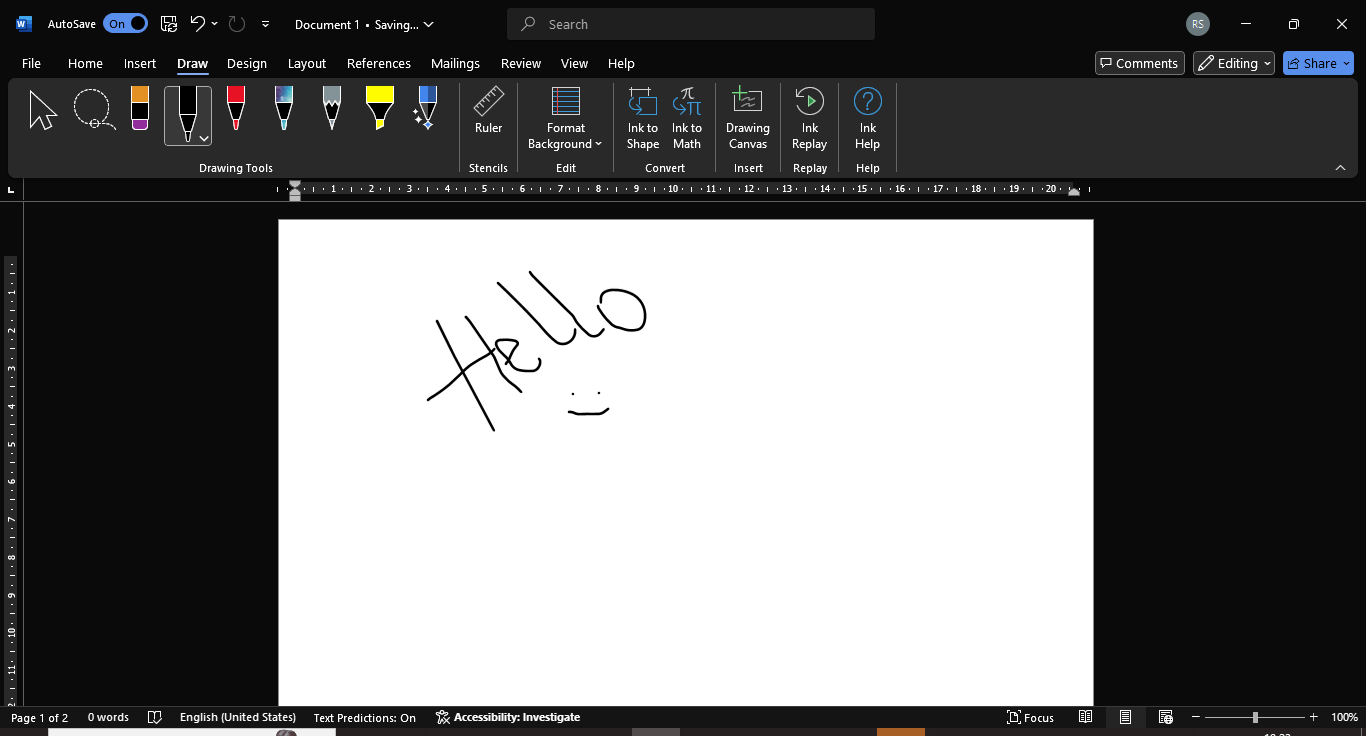 How to Draw in Word - Freehand: Draw and erase