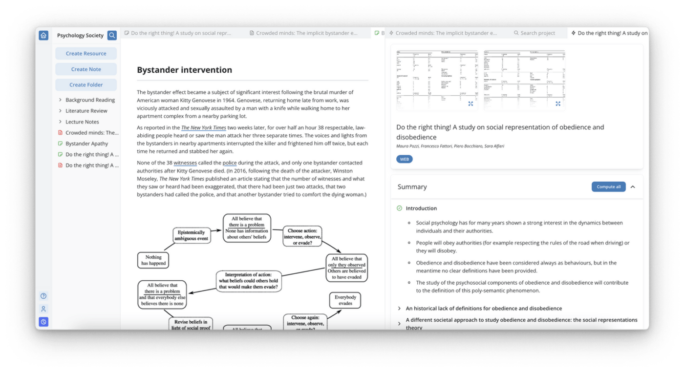 Genei is a professional AI document summarizer and research tool for content production and academic writing.