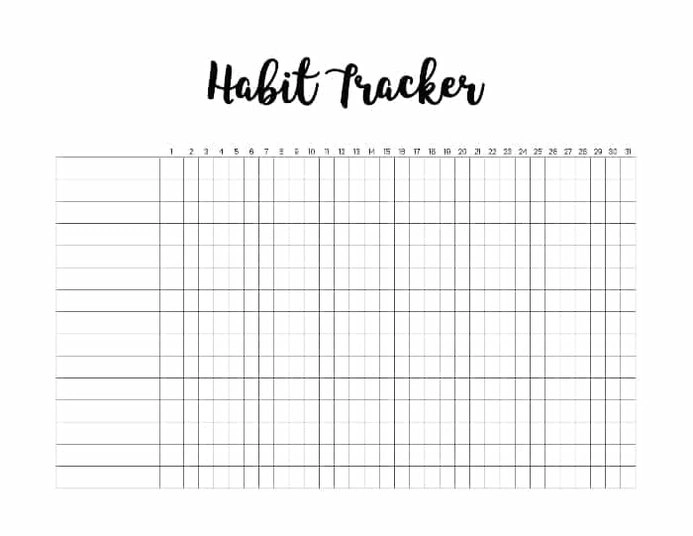 Habit Tracker Excel Template by Ultimate Printables