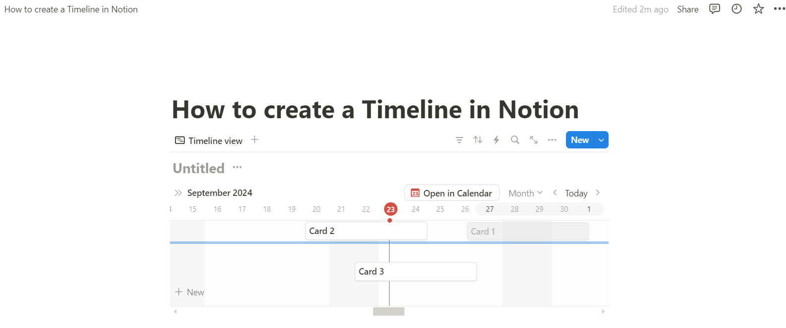 Adjust dates in Notion's timeline view