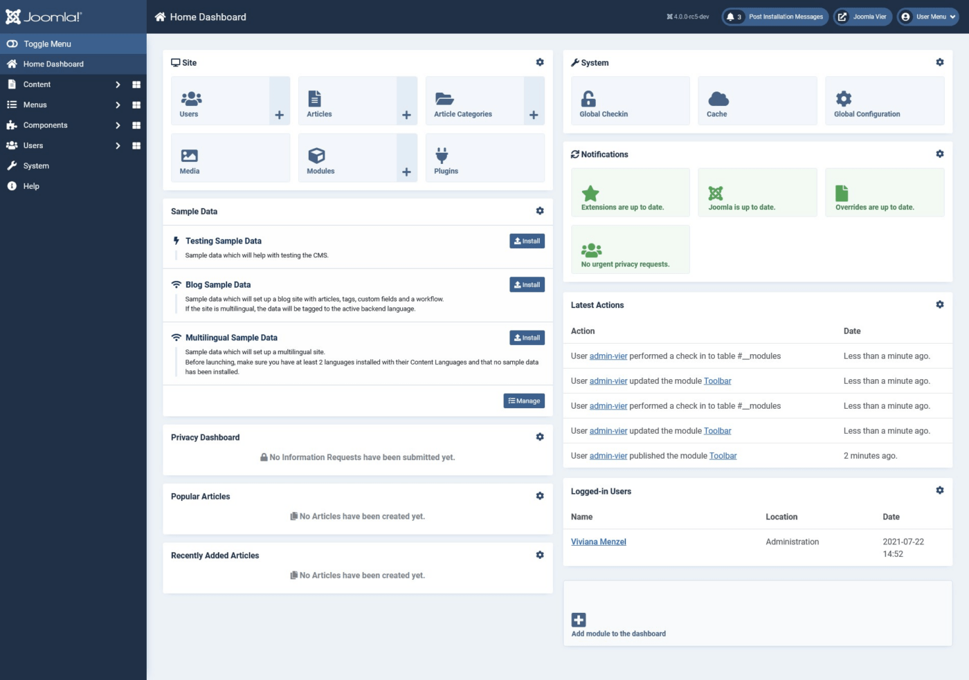 Joomla adalah perangkat CMS fleksibel yang menyeimbangkan kemudahan penggunaan dan fungsionalitas.  