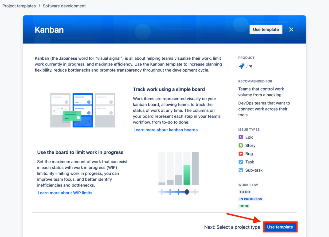 Visão geral do Kanban no JIRA