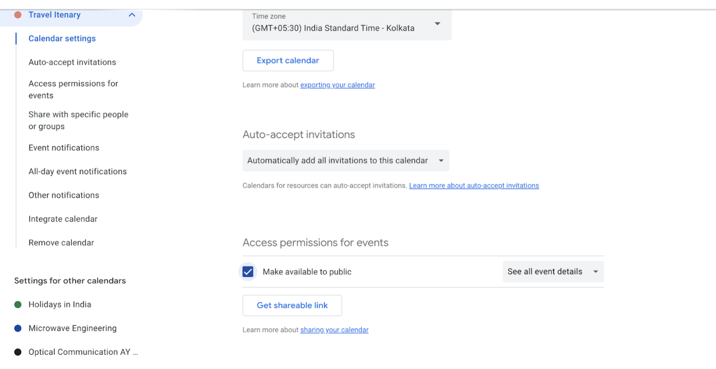 Torne seu Google Agenda compartilhável como incorporar o Google Agenda no notion