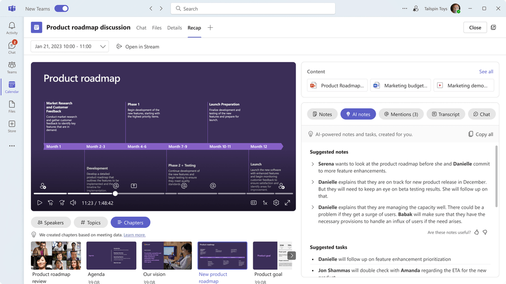 Meeting-Recaps Microsoft Teams Features