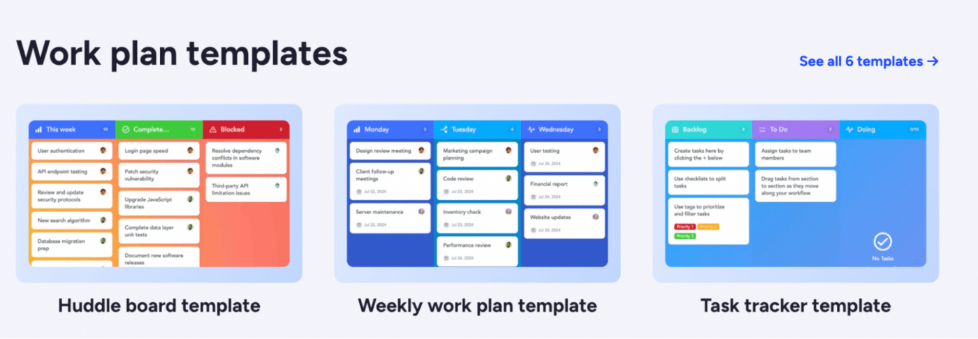 Plantillas MeisterTask