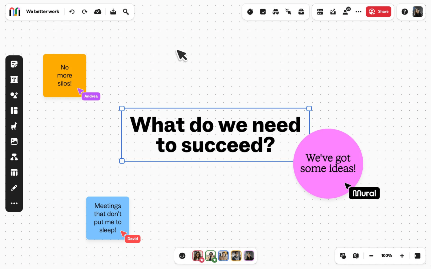 Mural’s digital workspace : Miro alternative